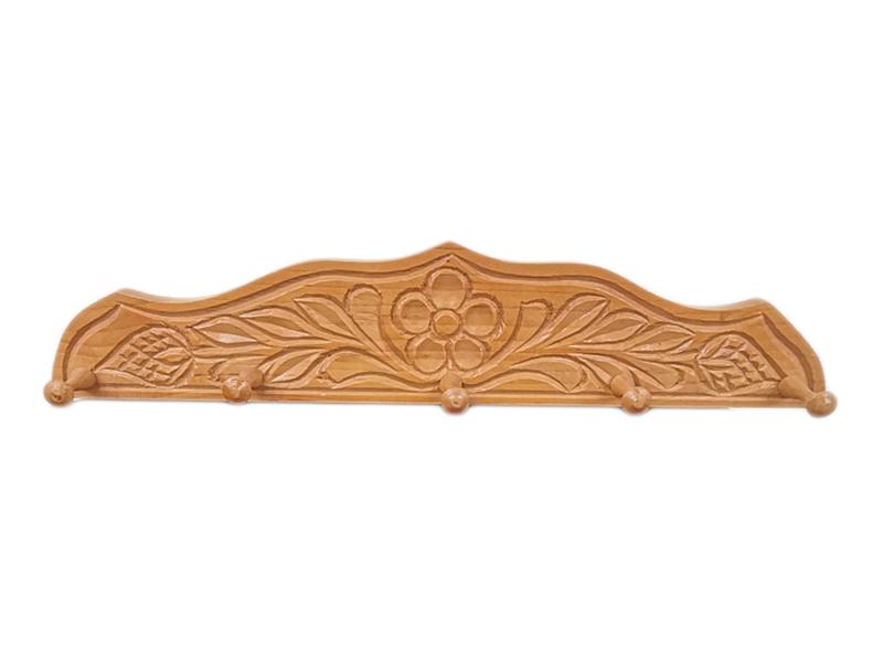 Suport chei lemn sculptat - floare