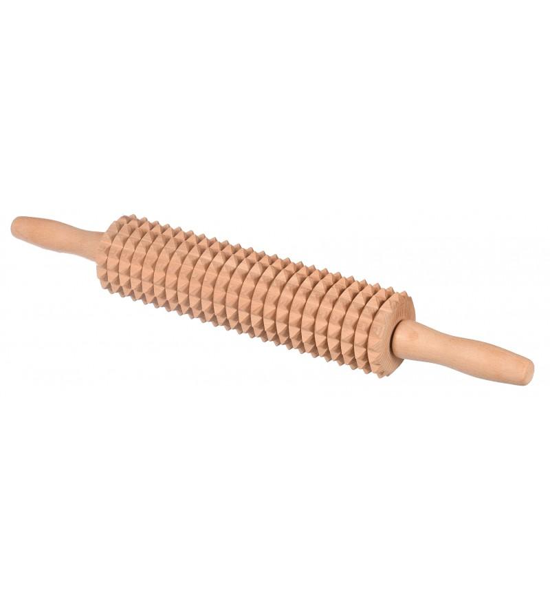  Aparat de masaj corporal cu role din lemn, 45 cm, rotativ